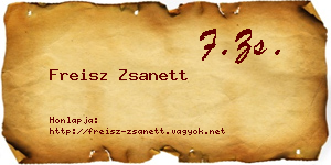 Freisz Zsanett névjegykártya