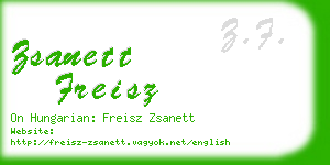 zsanett freisz business card